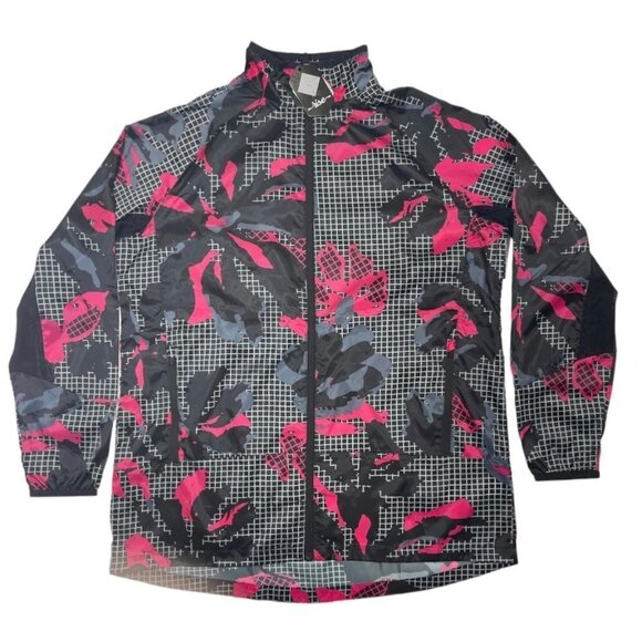 NWT Rise by LuLaRoe Determined Athletic Zip Jacket Medium Black Pink Hi-Low Vent - Picture 15 of 16